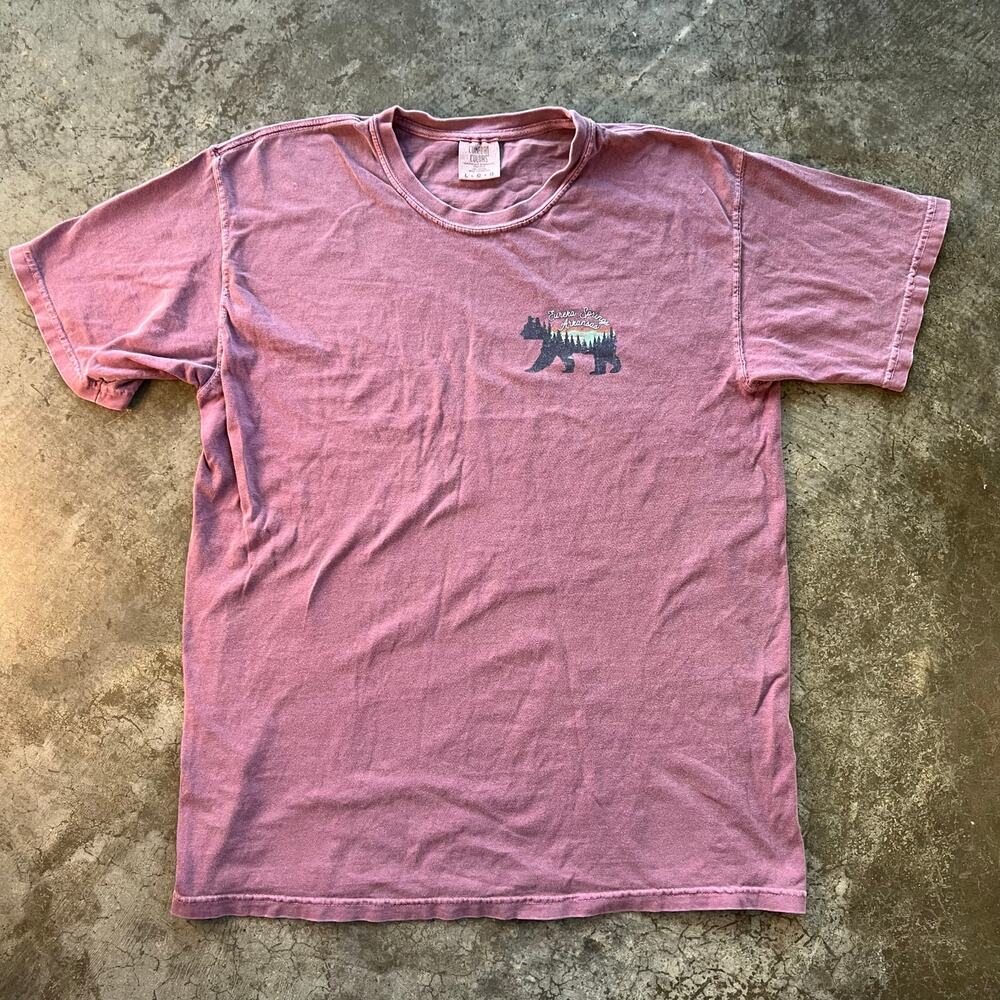 Comfort Colors Eureka Springs Arkansas Graphic Tee Size Large Berry